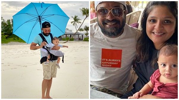 അച്ഛന്റെ കൈകളിൽ ഭഭ്രമായി താരപുത്രൻ! സൗബിനും കുടുംബവും മാലിയിൽ.. .ചിത്രം വൈറൽ