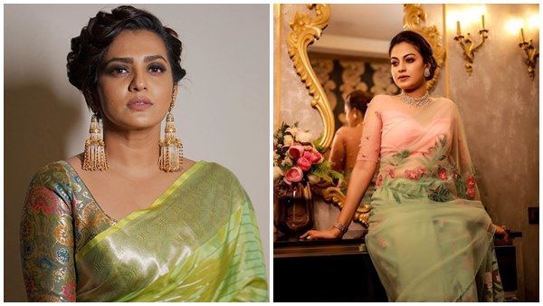 സാരി ഉടുത്ത് തരംഗമായി നടിമാരായ പാര്‍വതിയും അനുശ്രീയും! സോഷ്യല്‍ മീഡിയയില്‍ ചിത്രങ്ങള്‍ വൈറല്‍
