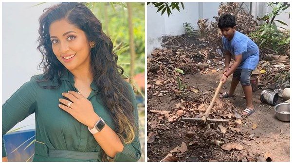 മകനെ പുത്തന്‍ കാര്യങ്ങള്‍ പഠിപ്പിച്ച് നവ്യ നായര്‍! കൊറോണ കാലം ആഘോഷമാക്കി താരകുടുംബം