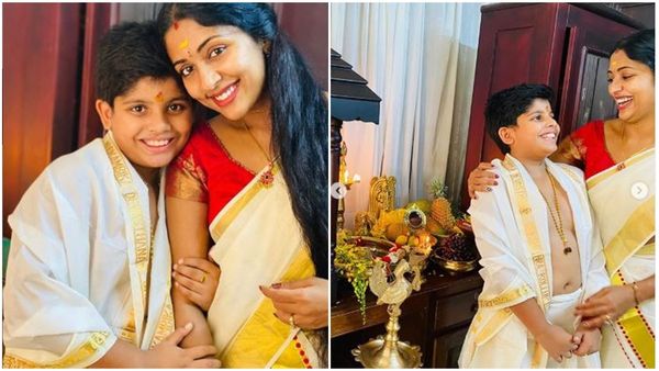 'എന്റെ കൃഷ്ണന്‍'! വിഷുദിനത്തില്‍ മകനൊപ്പമുളള ചിത്രങ്ങളുമായി നവ്യാ നായര്‍