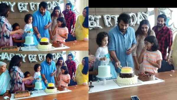 മറിയത്തിനൊപ്പം നിന്ന് കേക്ക് മുറിച്ച് മമ്മൂട്ടി! കൂടെ ദുല്‍ഖറും സുറുമിയും അമാലും! ഫോട്ടോ വൈറല്‍
