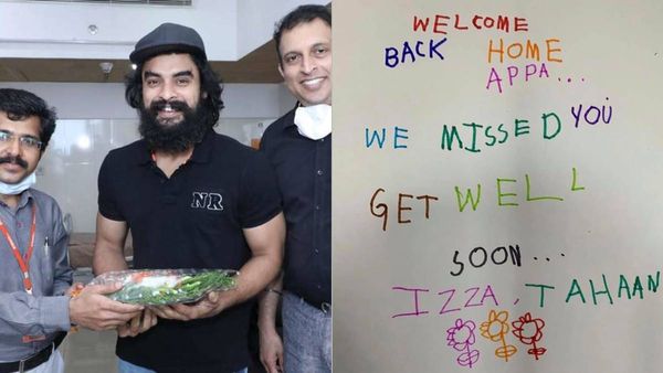 വീട്ടിലെത്തിയ ടൊവിനോ തോമസിന് സര്‍പ്രൈസൊരുക്കി ഇസ, കൂട്ടിന് ടഹാനും, ചിത്രം വൈറലാവുന്നു