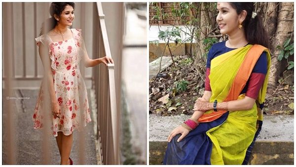 മനോഹരമായ ഈ സാരി നൽകിയതിന് നന്ദി, ക്ഷേത്രത്തിൽ നിന്നുളള ജൂഹി റുസ്തഗി ചിത്രം വൈറൽ