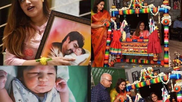 മേഘ്‌ന രാജിന്റെ മുഖത്തെ സന്തോഷം കാണേണ്ടതായിരുന്നു, ചിരുവിന്റേയും കുഞ്ഞിന്റേയും ചിത്രവുമായി താരം