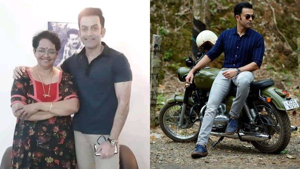 അമ്മയ്ക്കൊപ്പം പൃഥ്വിരാജ്, അച്ഛന്‍റെ ചിത്രത്തിന് അരികില്‍ അമ്മയും മോനും, ഫോട്ടോ വൈറല്‍