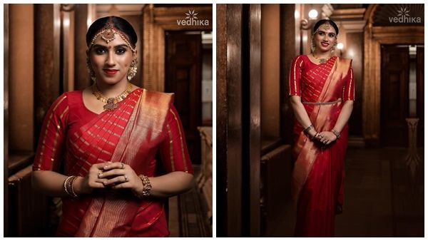 വീണ്ടും വിവാഹ വേഷത്തില്‍ ജയറാമിന്റെയും പാര്‍വതിയുടെയും മകള്‍; പട്ടുസാരി ഉടുത്ത് സുന്ദരിയായി മാളവികയുടെ ചിത്രങ്ങള്‍