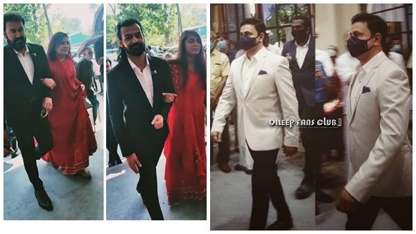 മോഹന്‍ലാലിന് പിന്നാലെ മാസ് എന്‍ട്രിയോടെ ദിലീപും; ഏറെ കാലത്തിന് ശേഷം വിസ്മയ മോഹന്‍ലാലും പൊതുവേദിയില്‍