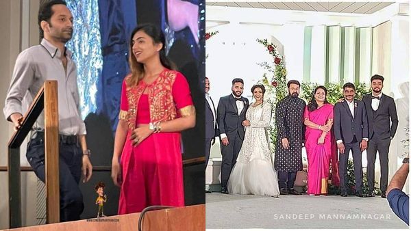 നസ്രിയയുടെ കൈപിടിച്ച് ഫഹദ് ഫാസിലുമെത്തി, അനീഷയുടെ വിവാഹ വിരുന്നിനിടയിലെ ചിത്രം വൈറല്‍