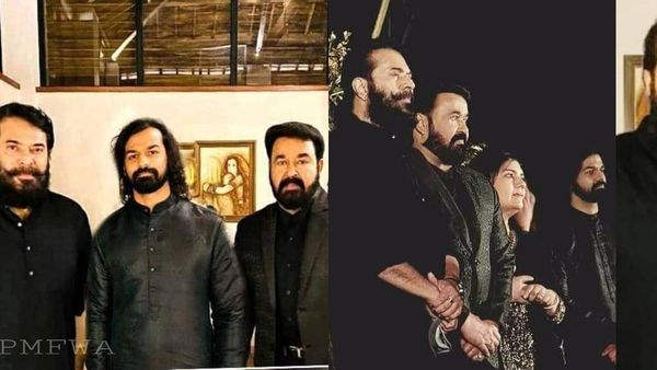 കറുപ്പില്‍ കൊലമാസ് എന്‍ട്രിയുമായി മമ്മൂട്ടിയും മോഹന്‍ലാലും, അനീഷയുടെ വിവാഹ വിരുന്നിലെ കൂടിക്കാഴ്ച