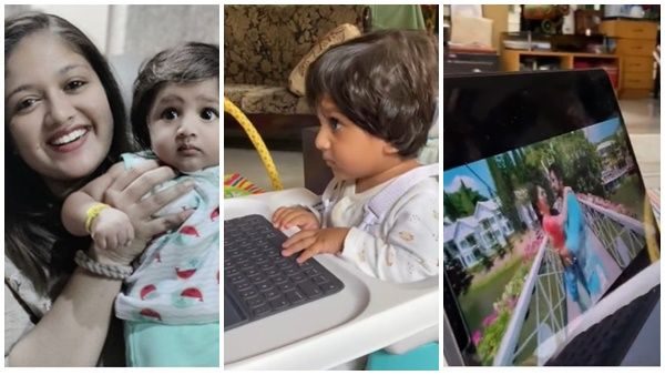 അച്ഛന്‌റെ ഗാനരംഗം പ്ലേ ചെയ്ത് കണ്ട് ജൂനിയര്‍ സി, വീഡിയോ പങ്കുവെച്ച് മേഘ്‌ന രാജ്‌