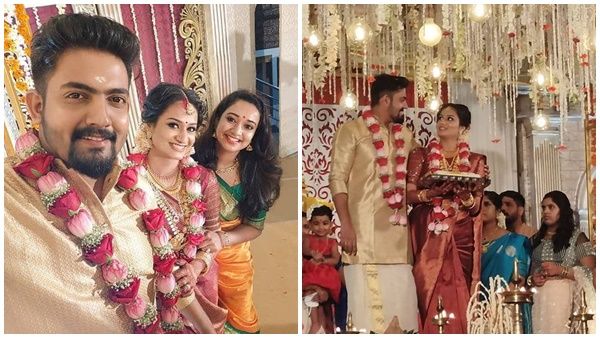ഓൺസ്ക്രീൻ ഭർത്താവിന് ആശംസയുമായി ഗൗരി, വിഷ്ണുവിന്റേയും കാവ്യയുടേയും വിവാഹ ചിത്രങ്ങൾ വൈറൽ