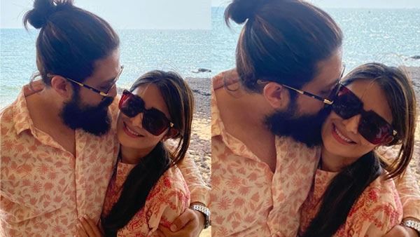 ഭാര്യയെ ചേര്‍ത്തുനിര്‍ത്തി ചുംബിച്ച് യാഷ്, കണ്ണു വെക്കല്ലേയെന്ന് ആരാധകര്‍