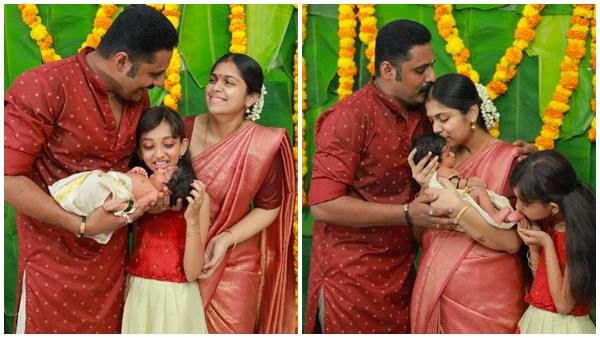 'ആദ്വിക എന്ന് വിളിക്കും', കൺമണിയുടെ പേരിടൽ ചടങ്ങ് ആഘോഷമാക്കി നടി അഞ്ജലി നായർ