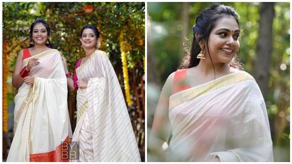 പെൺകുട്ടികളുടെ സൗന്ദര്യത്തിൻ്റെ രഹസ്യം സാരിയാണെന്ന് പ്രേക്ഷകരുടെ അഞ്ജലിയും കാവ്യയും പറയുന്നു