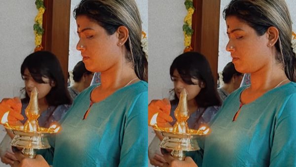 പുതിയ തുടക്കമോ; പാലുകാച്ചി, വിളക്കേന്തി അമൃത സുരേഷ്; ഒപ്പം മകളും കുടുംബവും