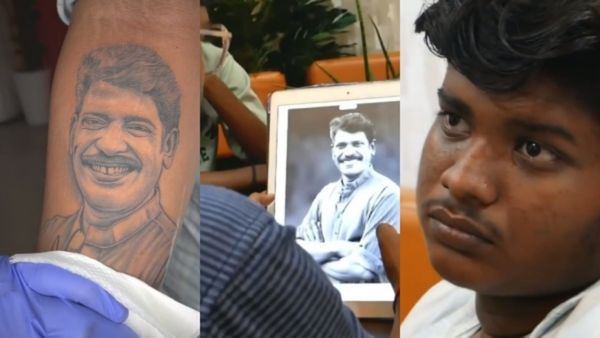 'കാണുമ്പോൾ ചങ്കുപൊട്ടുന്നു, അച്ഛൻ എവിടെയും പോയിട്ടില്ല, കൂടെയുണ്ട്'; സുധിയുടെ മുഖം ടാറ്റൂ ചെയ്ത് മകൻ!