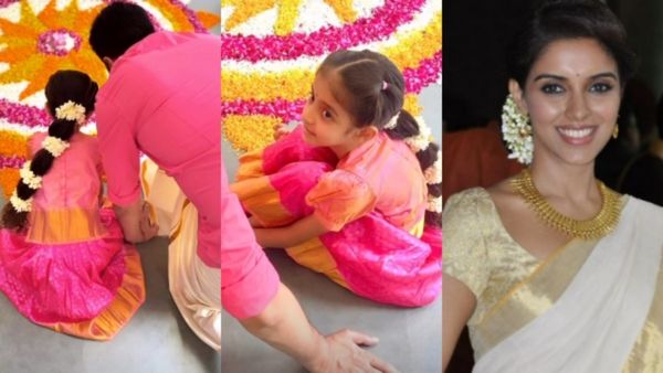 'നീളൻ മുടിയിൽ നിറയെ മുല്ലപ്പൂ...'; പട്ടുപാവാട അണിഞ്ഞ് അച്ഛനൊപ്പം പൂക്കളമിട്ട് അരിൻ, മകളുടെ ചിത്രവുമായി അസിൻ!