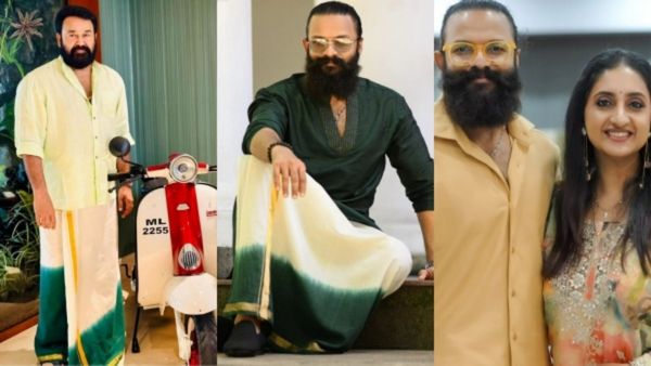 'കസവ് മുണ്ടിൽ അടിപൊളി'; ജയസൂര്യയുടെ ഭാര്യ സരിതയുടെ മുണ്ടുടുത്ത് മോഹന്‍ലാല്‍, ഡിസൈനറെ തിരക്കി ആരാധകർ!