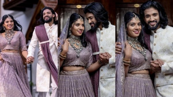 'എന്നേക്കും ഒരുമിച്ചാകാൻ സാധിക്കട്ടെ'; വെഡ്ഡിങ് ലുക്കിൽ റെനീഷയും വിഷ്ണുവും, യാഥാർഥ്യമെന്ന് കരുതിയെന്ന് ആരാധകർ!