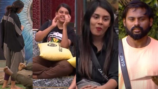 'ജാസ്മിൻ ബാത്ത്റൂമിൽ ചെരുപ്പിടാതെ പോകുന്നു... സോഫയിൽ കാലുവെച്ച് ഇരിക്കുന്നു, ടിഷ്യു പേപ്പറുകൾ വലിച്ചിടുന്നു'