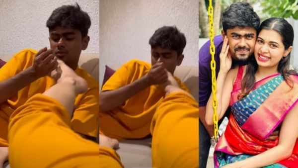 'അവൻ ചെയ്തത് ദിയ തിരിച്ച് ചെയ്യുമോ...? ഇതൊക്കെ കുറച്ച് ഓവറല്ലേ..?'; ദിയയുടെ കാലിൽ ചുംബിച്ചും തലോടിയും കാമുകൻ!