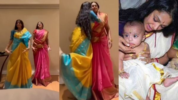 'സാരിയുടുത്ത് നാരായണി വലിയ പെണ്ണായല്ലോ'; മകൾക്കൊപ്പം പിടിച്ച് നിൽക്കാൻ പാടുപെട്ട് നടി ശോഭന!