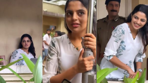 ഭാവങ്ങളില്ലെന്ന് ആര് പറഞ്ഞു; സെറ്റിൽ കുറുമ്പു കാട്ടി ഓടി നടന്ന് നിഖില വിമൽ : വീഡിയോ വൈറലായി