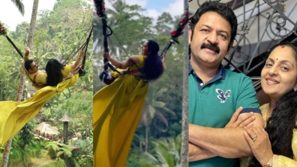 'സഫലമീ ജീവിതം... പ്രേമപൂർണ്ണം..., ഇതിപ്പോൾ ആരുടെ ഹണിമൂണാണ്..?'; സിന്ധുവിനൊപ്പം ബാലി സ്വിങിൽ കൃഷ്ണകുമാർ!
