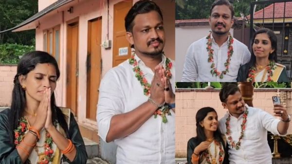 സുധി ചേട്ടനല്ലാതെ മറ്റൊരാൾ ജീവിതത്തിലേക്ക് വരില്ലെന്ന് പറഞ്ഞിട്ട്?; നവ വധുവായി ക്ഷേത്രത്തിൽ രേണു, വീഡിയോ!