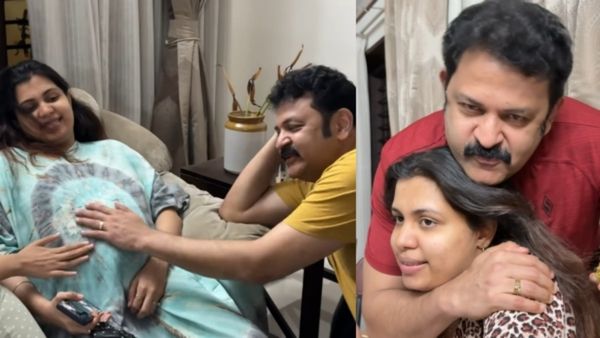 ഹൃദ്യമായ കാഴ്ച; ദിയയുടെ നിറവയറിൽ തലോടിയും കിന്നാരം പറഞ്ഞും ക‍ൃഷ്ണകുമാർ, പേരക്കുട്ടി പിറക്കാൻ ദിവസങ്ങൾ മാത്രം!