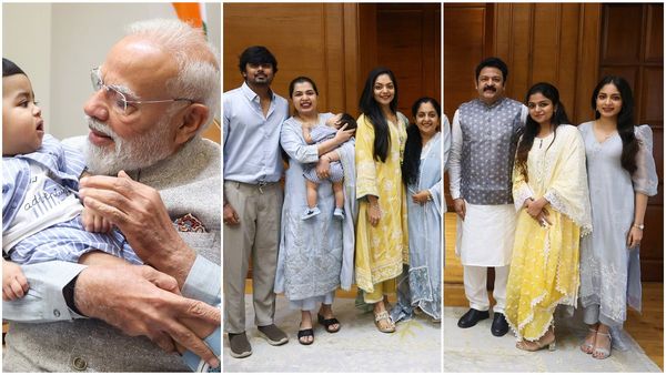 ധന്യം ഈ നിമിഷം! അച്ഛനാണ് ക്രെഡിറ്റ്! ഓമിയെ കൊഞ്ചിച്ച് മോദി അപ്പൂപ്പന്‍! സന്തോഷം പങ്കിട്ട് കെകെ ഫാമിലി