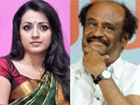 த்ரிஷா ஜோடியா... ரஜினி ரசிகர்ளின் 'எஸ்எம்எஸ்' எதிர்ப்பு!