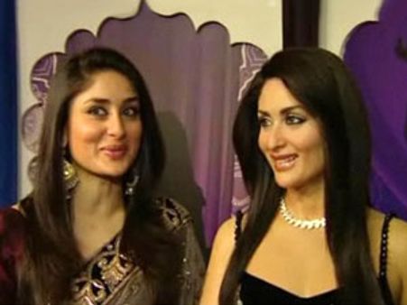 தனது மெழுகுச் சிலையை தானே திறந்து வைத்த அழகுச் சிலை கரீனா!