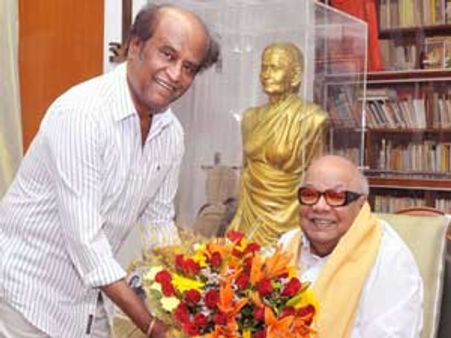 ரஜினிக்கு ஜெயலலிதா, கருணாநிதி, முக அழகிரி, முக ஸ்டாலின் வாழ்த்து!