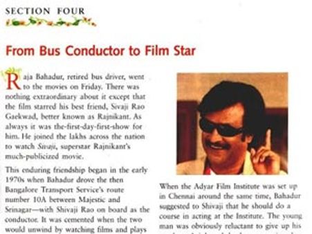 சிபிஎஸ்இ பாடத்தில் ரஜினி வாழ்க்கை வரலாறு!