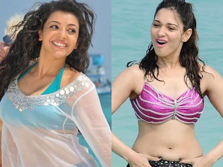 கவர்ச்சி காட்ட அடம் பிடிக்கும் காஜல், தாராளம் காட்டும் தமன்னா