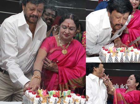 பிறந்த நாள் கொண்டாடிய தியாகராஜன்... சரோஜாதேவி வாழ்த்து!