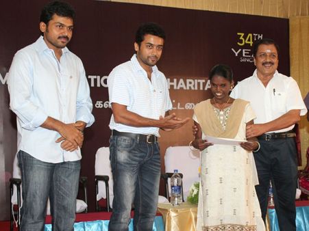 சிவகுமார் - சூர்யா - கார்த்தியின் உதவியால் பலன் பெற்ற 650 மாணவர்கள்!