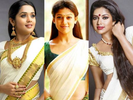 பாரம்பரிய கேரள புடவையில் அசத்திய ஹீரோயின்கள்