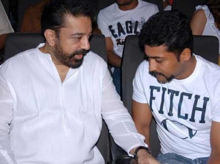 சூர்யாவுக்கு நான் அண்ணன்.. சித்தப்பா... இரட்டை ரோல்!- கமல் பேச்சு