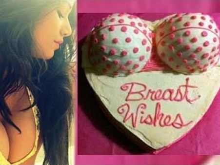 பூனம் பாண்டேவுக்கு 'பிரா'மாதமான 'கேக்' கொடுத்து அசத்திய ரசிக மக்காஸ்...!