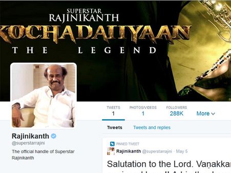 ட்விட்டரில் சேர்ந்த நாளே சாதனை: இந்தியாவில் ஃபர்ஸ்ட், உலக அளவில் ரஜினிக்கு 6வது இடம்