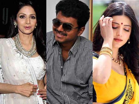 ஒரு விஜய்க்கு ஸ்ரீதேவி ஜோடி... இன்னொரு விஜய்க்கு ஸ்ருதிஹாஸன்!