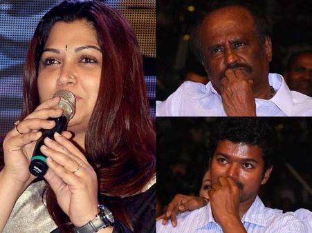 ரஜினி, விஜய் அரசியலுக்கு வந்தால் யாருக்கு ஆதரவு? குஷ்பு பதில்