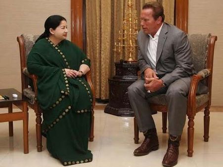 முதல்வர் ஜெயலலிதாவைச் சந்தித்தார் அர்னால்ட் ஷ்வார்ஸநெக்கர்!