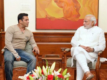 பிரதமர் நரேந்திர மோடியுடன் சல்மான்கான் சந்திப்பு