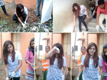 தூய்மை இந்தியாவில் இணைந்த சமந்தா...