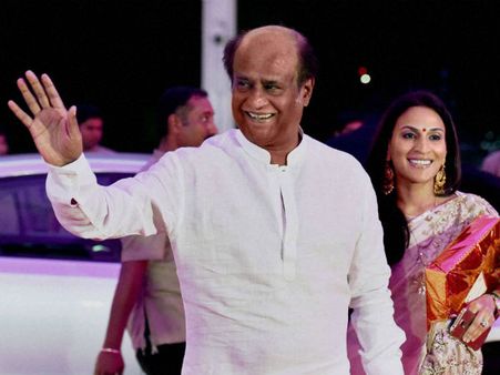 சோனாக்ஷி அண்ணனின் திருமண வரவேற்பில் ரஜினி, ஐஸ்வர்யா தனுஷ்