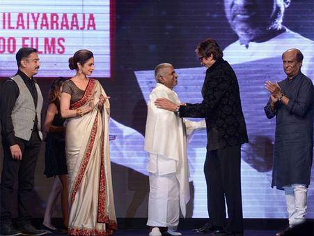 1000 படங்களுக்கு மேல் இசையமைத்து சாதனை..ராஜாவுக்கு அமிதாப், ரஜினி, கமல் மரியாதை!