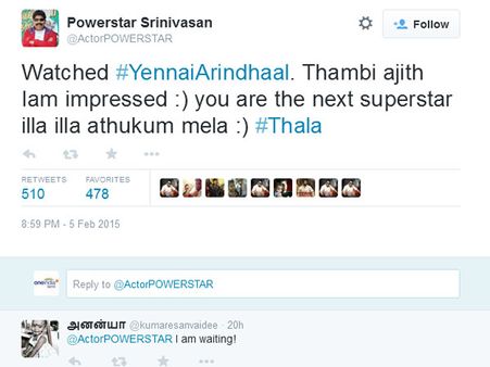 அஜீத்தை பாராட்டிய பவர் ஸ்டார்… ரஜினியை மட்டம் தட்டினாரா?